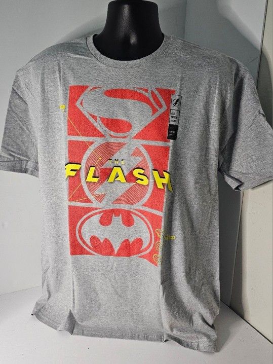 DC The Flash & Justice Leauge Graphic Tee Mens Lg