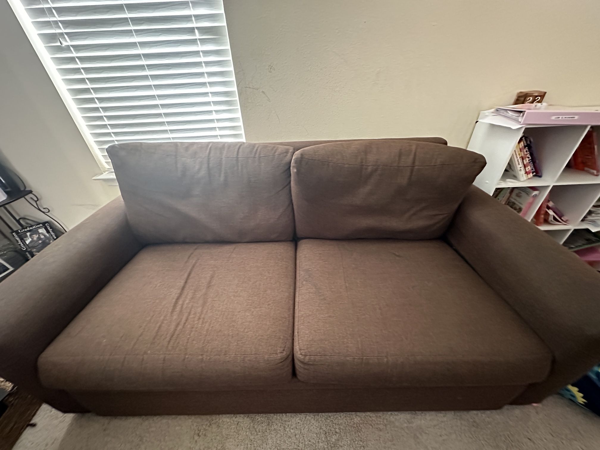 Brown Pullout Bed Couch