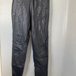 Black Solid Elastic Waist Women's Dress Pants Dry Clean 