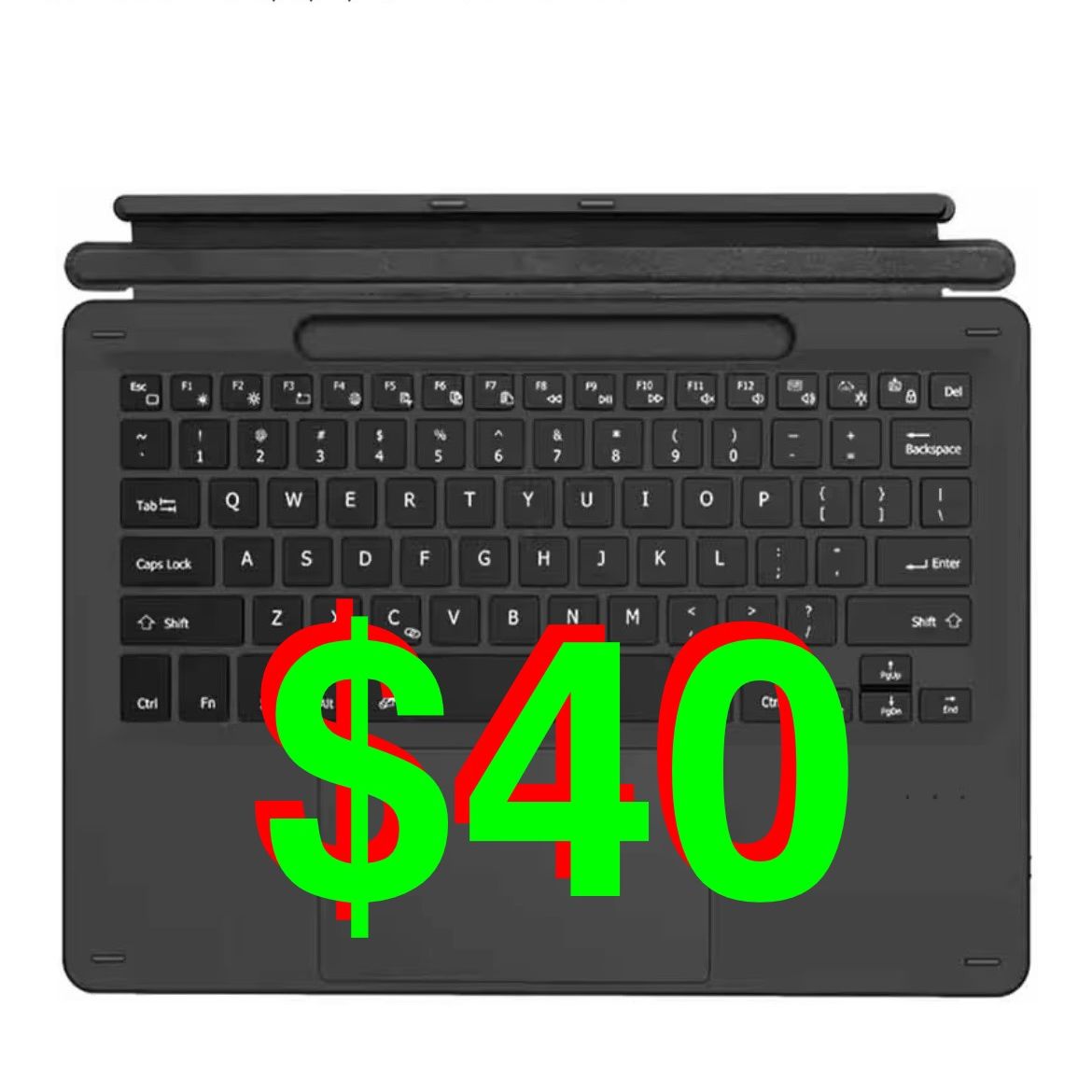 Microsoft Surface Pro X Type Keyboard Surface Pro 9 Keyboard Surface Pro 8 Keyboard, Compatible with Surface Pro 8, 9, X, 13"" Backlit Black