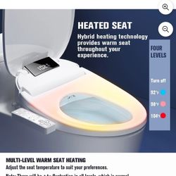 ELECTRIC BIDET WITH HEATED TOILET SEAT