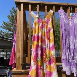 Tiedyed dresses free size  $20 each