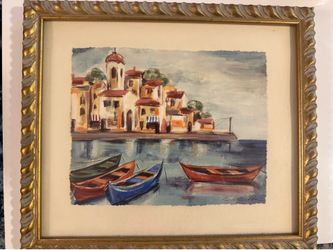Framed Silvia Vassileva “Misty Morning” Art Print – Gold Ornate Frame