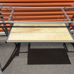 Realspace® Vista 48" W Glass top Computer Desk office home student desk L48”*W28”*H30”(address in description  👇delivery 🚚 available within 15 miles