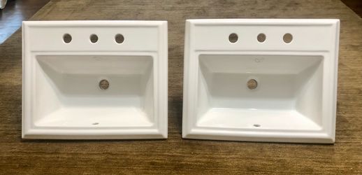 New Pair of American Standard Town Square Countertop Sinks, White