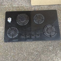 KitchenAid 4 burner glass cooktop