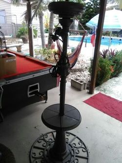 Vintage floor fan/ lamp/ or birdcage.