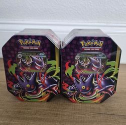 Mega Moonlit Tin Mega Gengar ex and Mega Clefable ex