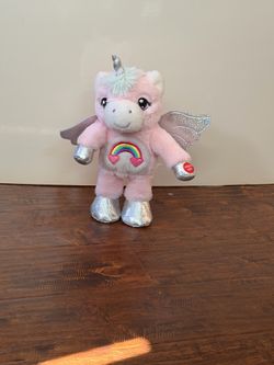 Jumbo 13.5” Animated Walking Pink Unicorn Plush - Silver Wings