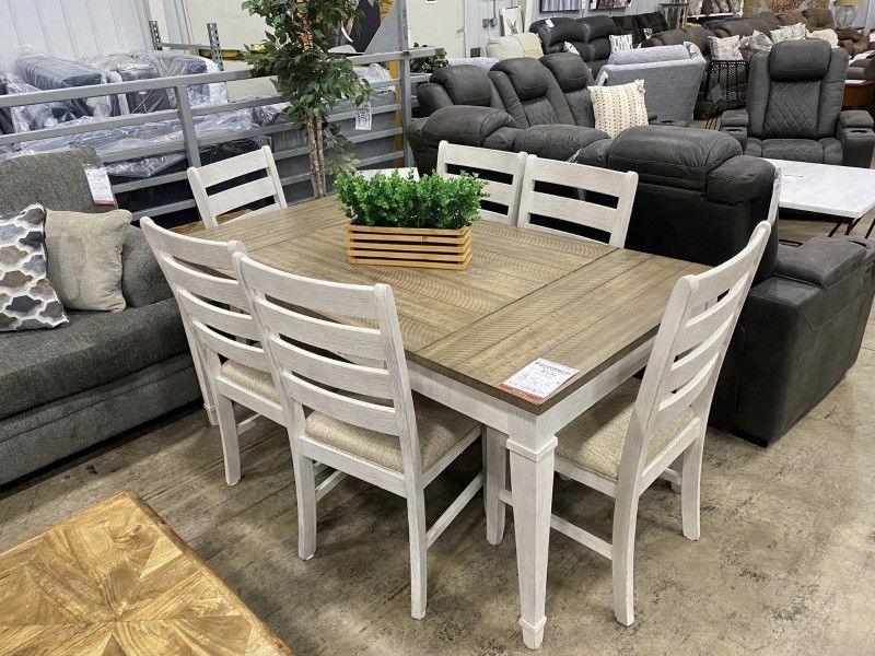New 🍷$10 Down Payment Finance ▪️ Skempton 7 Piece Dining Room Set