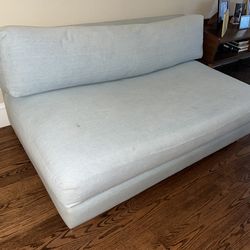 CB2 Modern armless settee/small sofa  – Removable Covers