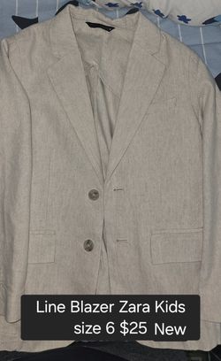 Linen Kids Blazer ZARA Size 6-7