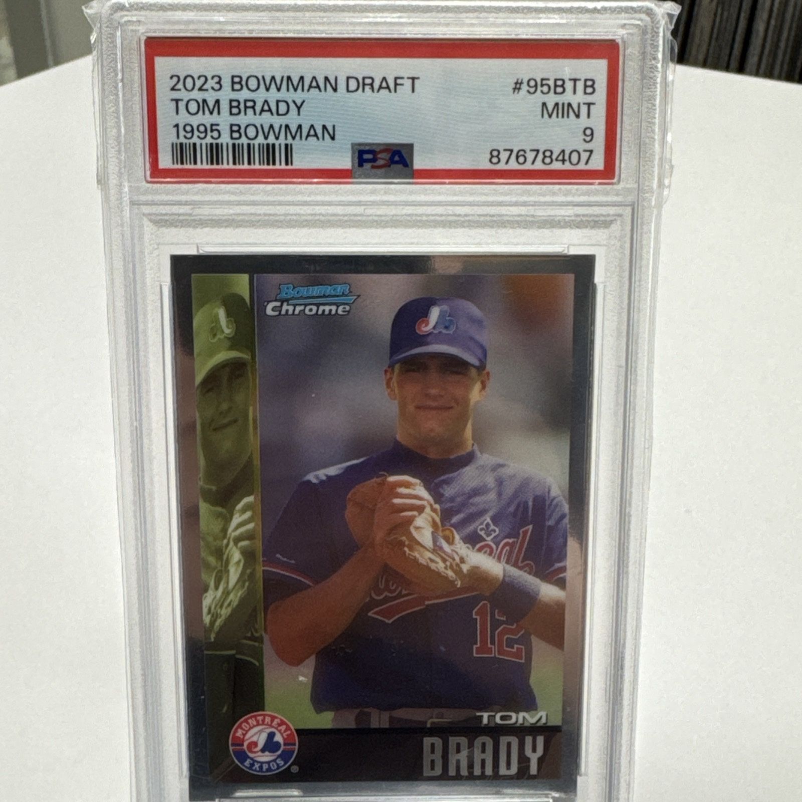 Topps chrome Tom Brady Baseball Card