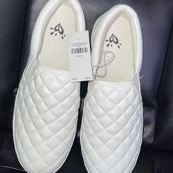 Brand New White Justice Flats 