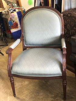 French Louis XVI Style Carved Armchair