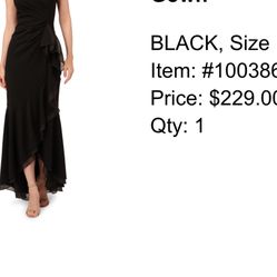 Adrianne Papel Long Black Evening gown 2024 