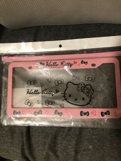 Hello kitty license plate cover NEW