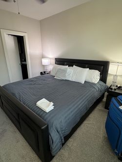 King bed with king mattress