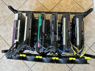 Complete 6 GPU 3080 Ti Mining Rig