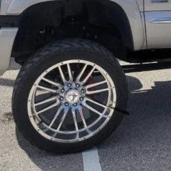 24” WHEELS TIRES 24x12 35x13.50R24 8x165 8x6.5 GM RAM 8 LUG 