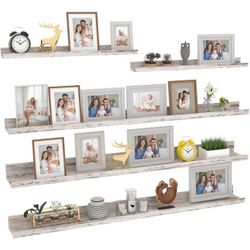 Distressed White Wood Floating Shelves 47 Inches BRAND NEW!