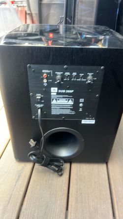JBL Studio SUB 260P 12" Powered Bass Subwoofer, 29Hz-150Hz Frequency Response, 300W RMS Power Output, 600W Peak Power, Black