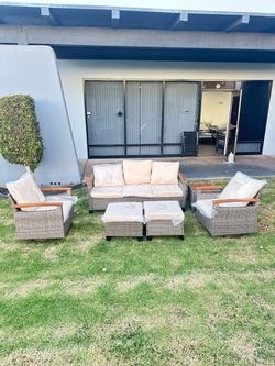 6pc outdoor rocking chair patio set