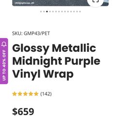 Midnight  Purple Vinyl Wrap 5x59