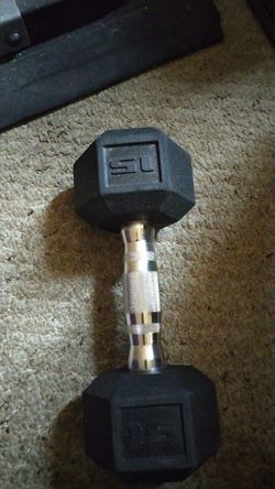 One 15 pound hex dumbbell great condition