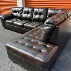 Beautiful Dark Brown Sectional - FREE DELIVERY 