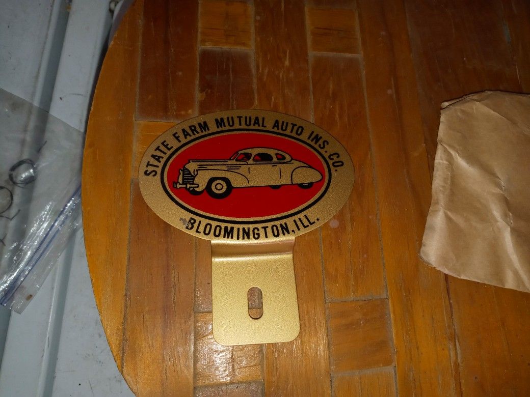 Vintage Car License Plate Topper Nice And Nos Condition