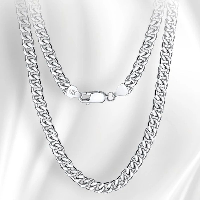 Cuban Curb Real Sterling Silver 5mm Chain 
