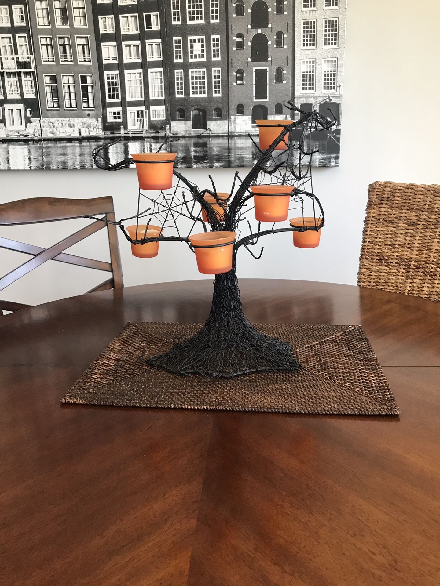 Halloween Spider Web Candle Tree