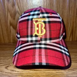 Plaid Cap Red
