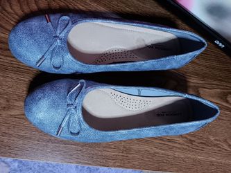 London Fog Collection Denim Ballet Flats