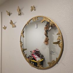 Butterfly 🦋 Round Mirror 