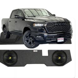2 12” KICKER COMPS C SUBWOOFERS WITH BOX FOR DODGE RAM 4 DOORS