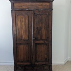 Dark Wood Armoire / Storage / Media Cabinet