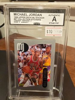 Michael Jordan 1998 Upper Deck MJ Sticker #87 CCG Authentic