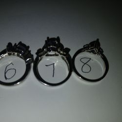 3 925 Silver Amethyst Rings For $20