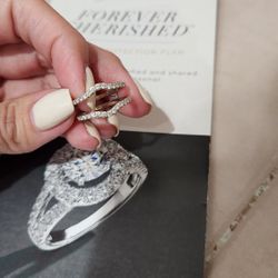 Wedding Band and Engagement Ring 5.5