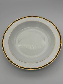 Bernardaud Limoges Antinea Anthracite 10.5" Large Serving Bowl Round Platter