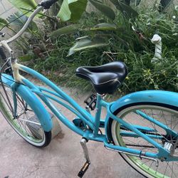 Beautiful Teal Color Electra Beach Cruiser Bicycle 26” Tire Size 