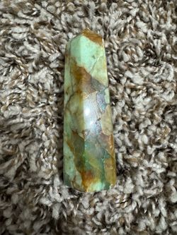 Natural Chrysoprase Crystal Tower Green Healing Stone Point