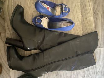 Botas de piel y zapatillas