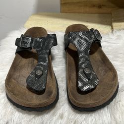 PAPILLIO BY BIRKENSTOCK ROYAL PYTHON BLACK  size 39 L8 