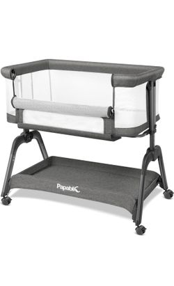 Papablic Baby Bassinet - Bedside Sleeper - Grey