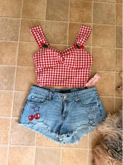 Aeropostal/Shein bundle Cute Y2K Cherry Summer Outfit Set
