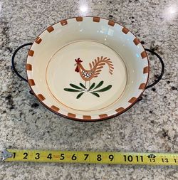 *ROOSTER* Ceramic & Metal Bowl - DEAL!