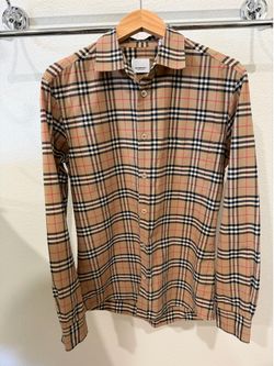 Burberry Plaid Check Button Up Size Small